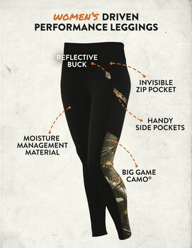 Women's Driven Performance Big Game Camo Leggings