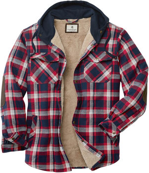 Men's Camp Night Berber Lined Hooded Flannel