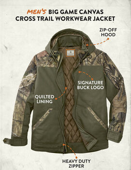 Men's Big Game Canvas Cross Trail Workwear Jacket