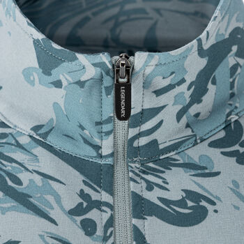 Women's 1/4 Zip Jersey Knit Performance Pullover Tonal Swirl Long Sleeve Shirt