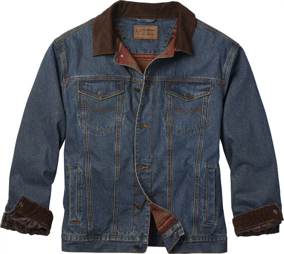 Men's Stockyards Cowboy Cut Flannel Lined Denim Jacket | Legendary  Whitetails