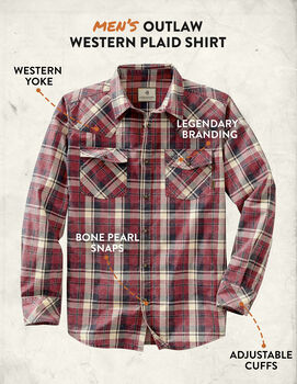 Men's Outlaw Western Plaid Shirt