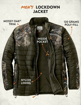 Men's Lockdown Mossy Oak Camo Quilted Puffer Jacket