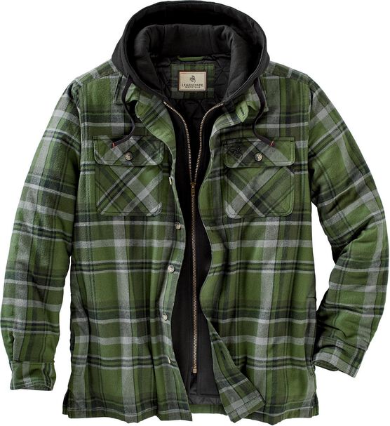 Men's Maplewood Hooded Flannel Shirt Jacket