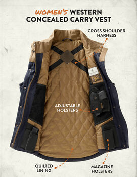 Women's Concealed Carry Western Puffer Vest