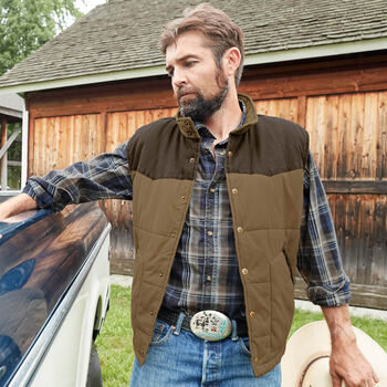 Men's Stockyards Longhorn Ranchers Vest