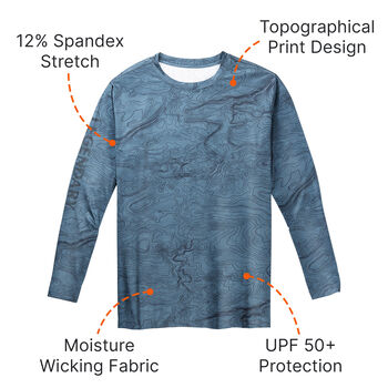 Men's Moisture Wicking UPF Sun Protection Long Sleeve T-Shirt