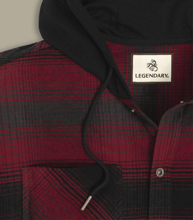 Men's Lumber Joe Flannel Hooded Long Sleeve Snap Shirt