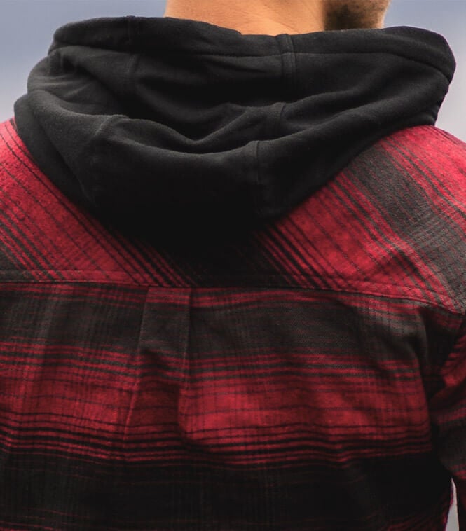 Men's Lumber Joe Flannel Hooded Long Sleeve Snap Shirt