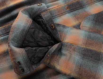 Smooth quilted sleeve lining