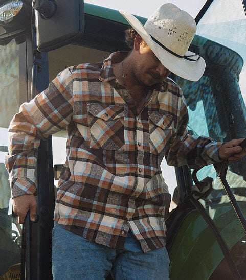 Men&rsquo;s Tough as Buck Heavyweight Long Sleeve Flannel Shirt