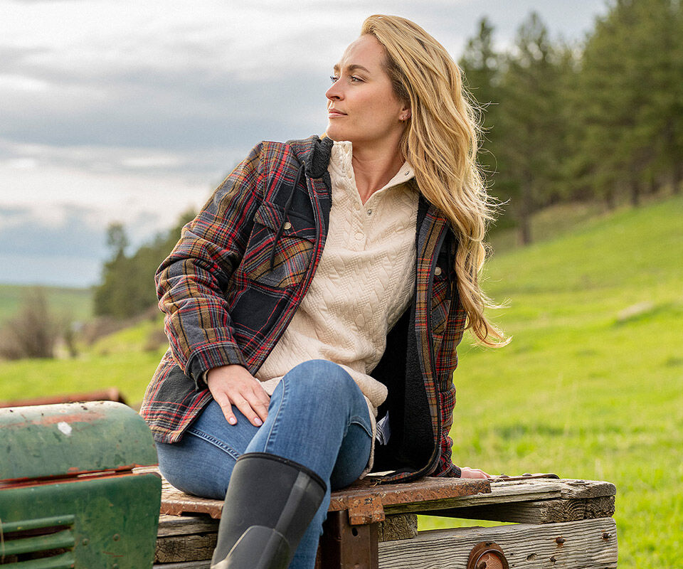 Women's Woodland Berber Lined Hooded Shirt Jacket