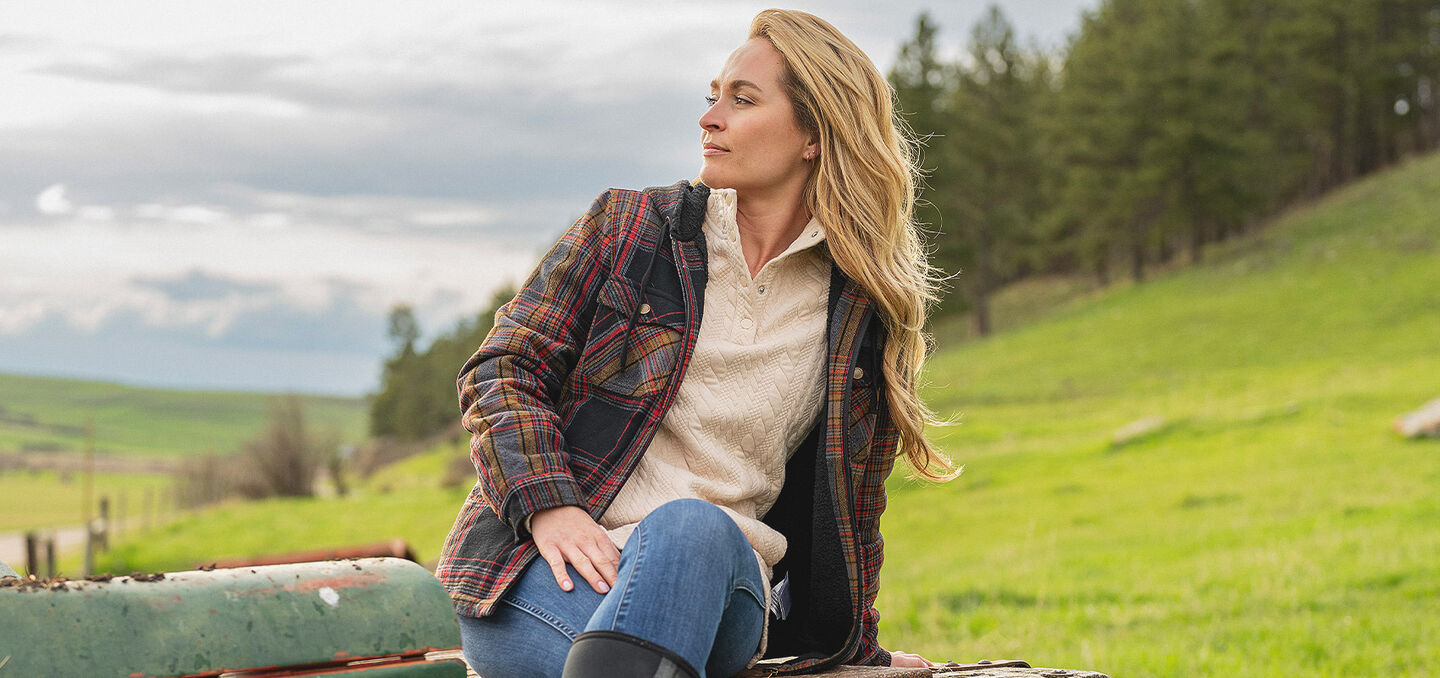Women's Woodland Berber Lined Hooded Shirt Jacket