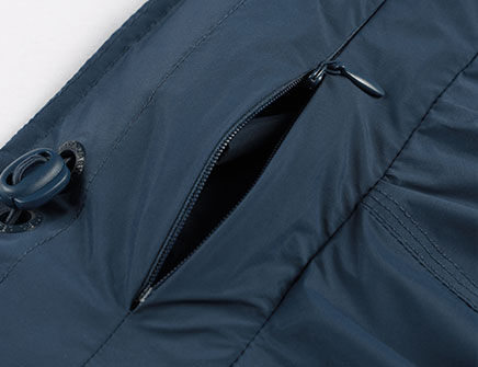 Zippered hand pockets