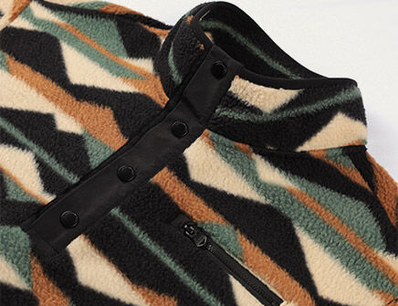 Four-snap placket pullover