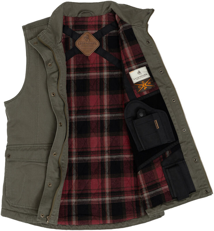 Women's Concealed Carry Saddle Country Waxed Cotton Blend Vest image number 0