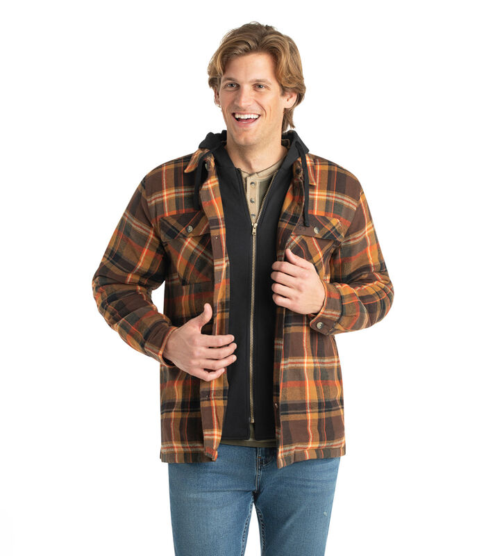 Men's Maplewood Hooded Flannel Shirt Jacket image number 3