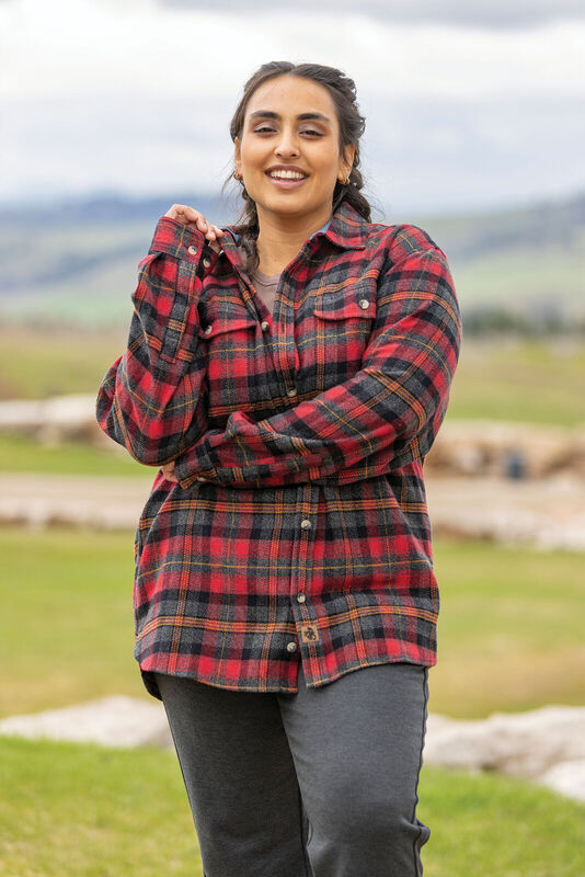 Brawny Plaid Long Sleeve Flannel Button Up Shirt image number 2
