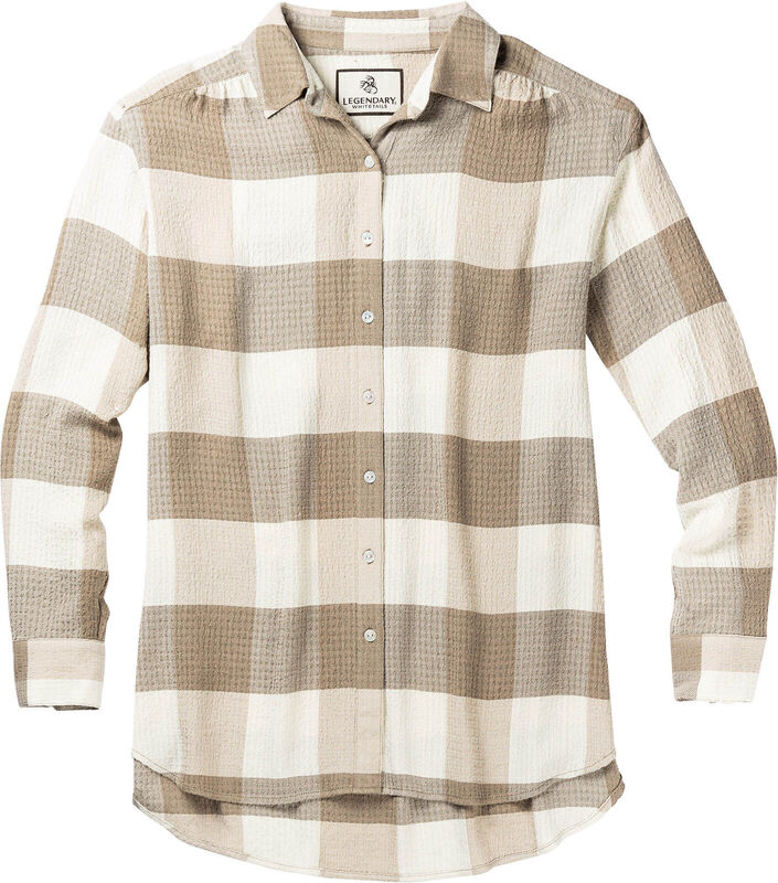 Women's Plaid Button Down Tunic Blouse image number 0