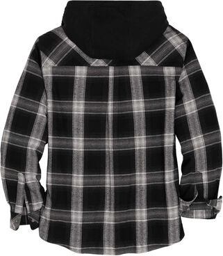 Men's Lumber Joe Flannel Hooded Long Sleeve Snap Shirt