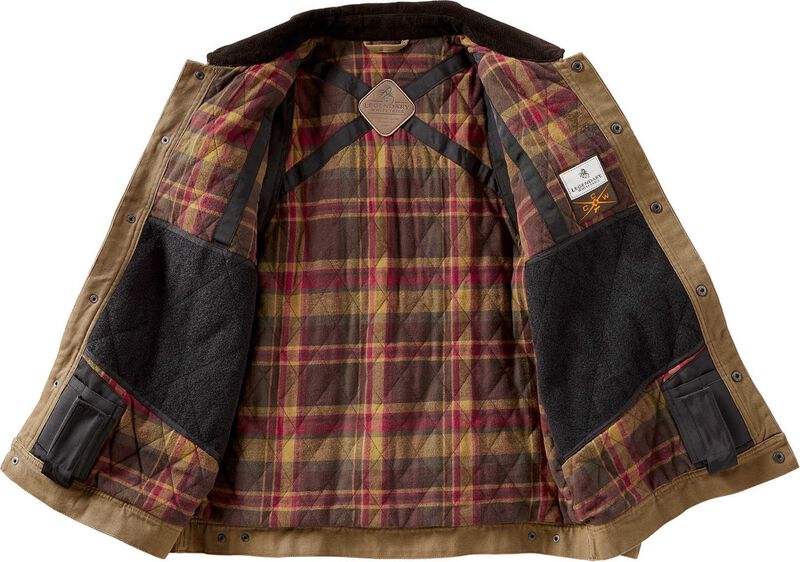 Men's Concealed Carry Hideout Flannel Lined Canvas Jacket image number 5