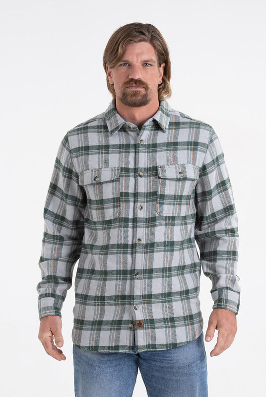 Brawny Plaid Long Sleeve Flannel Button Up Shirt image number 3