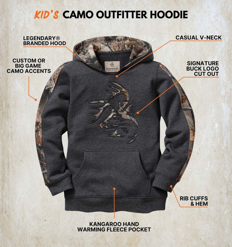 Kids Outfitter Camo Hoodie Sweatshirt image number 2
