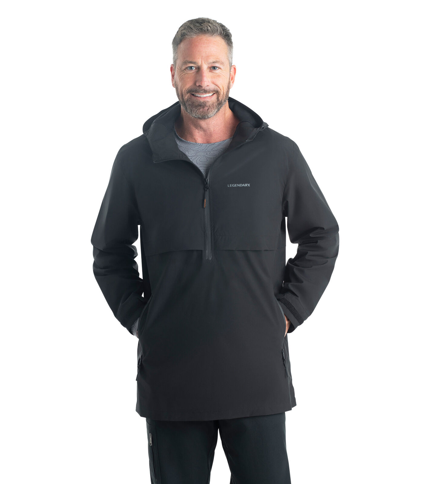 Men's Half Zip Water Resistant Windbreaker Rain Jacket