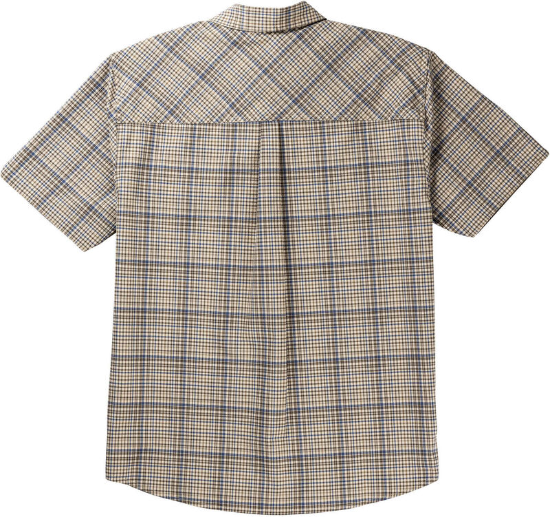 Men's Textured Stretch Woven Plaid Short Sleeve Shirt image number 1