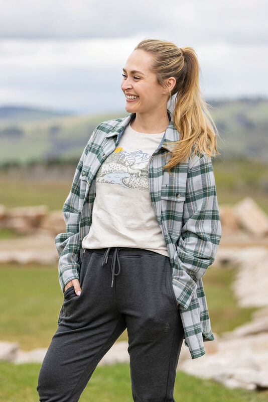 Brawny Plaid Long Sleeve Flannel Button Up Shirt image number 2