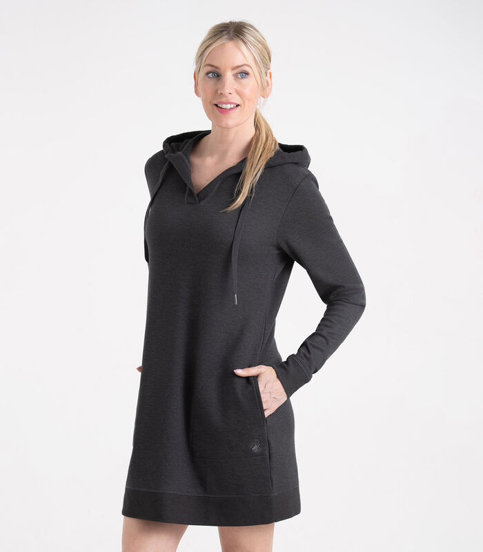 Women's Long Sleeve Oversized Hoodie Sweatshirt Dress image number 2