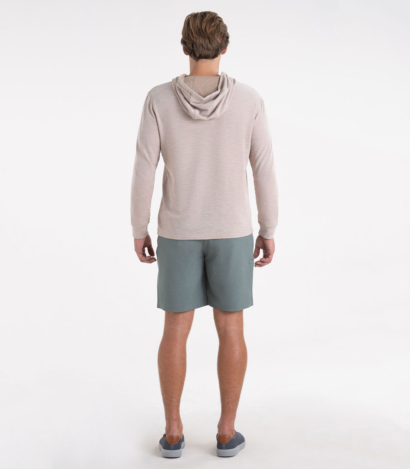 Men's Outdoors Hooded Pullover Performance Henley | UPF 30 Protection