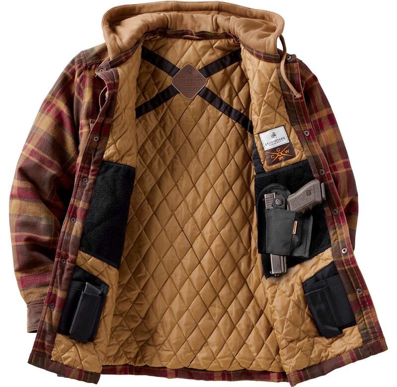 Men's Concealed Carry Maplewood Hooded Shirt Jacket image number 1
