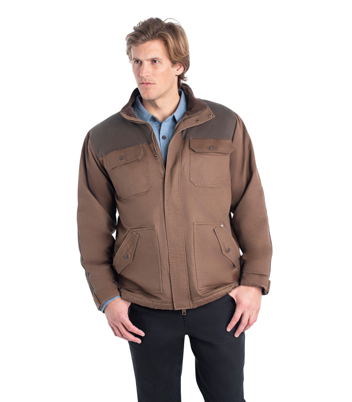 Men's Tough as Buck Chore Vintage Coat | Rugged Fabric & 8 Pockets