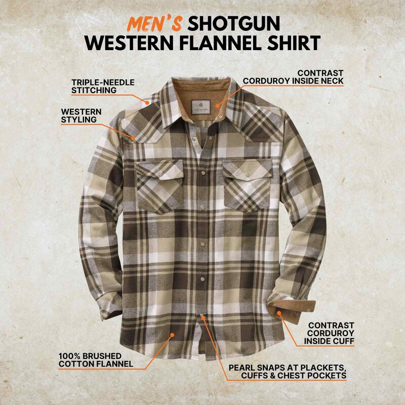 Men's Shotgun Western Flannel Shirt image number 2