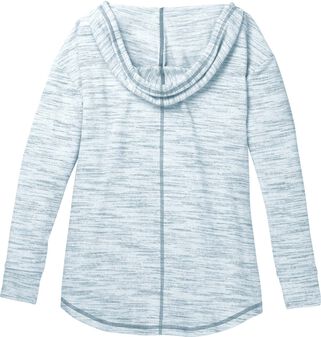 Women's Space Dye Knit V-Neck Pullover Hoodie