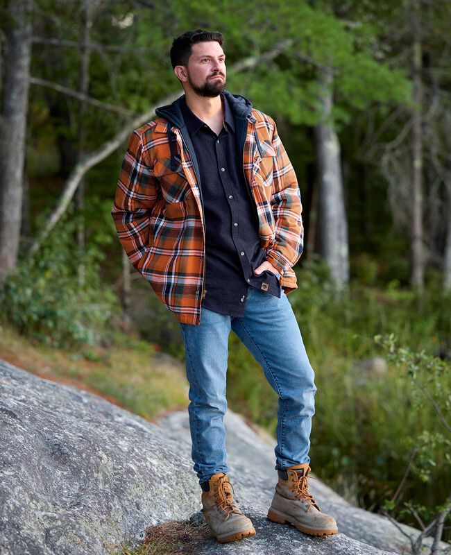Men's Maplewood Hooded Flannel Shirt Jacket image number 5