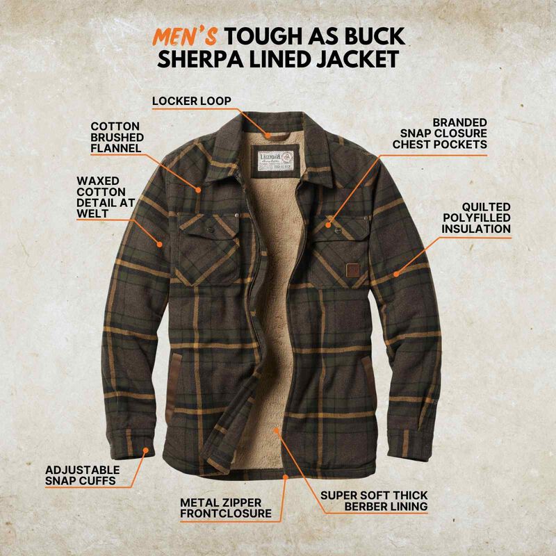 Men's Tough as Buck Sherpa Lined Jacket image number 2