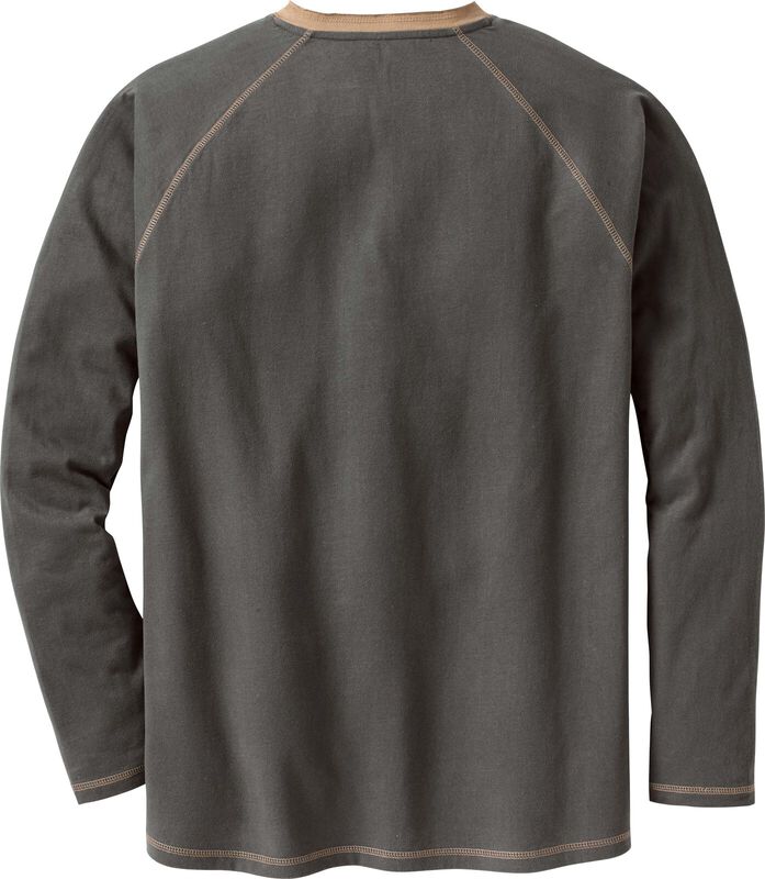 Men's Recluse Raglan Henley Long Sleeve Shirt image number 1