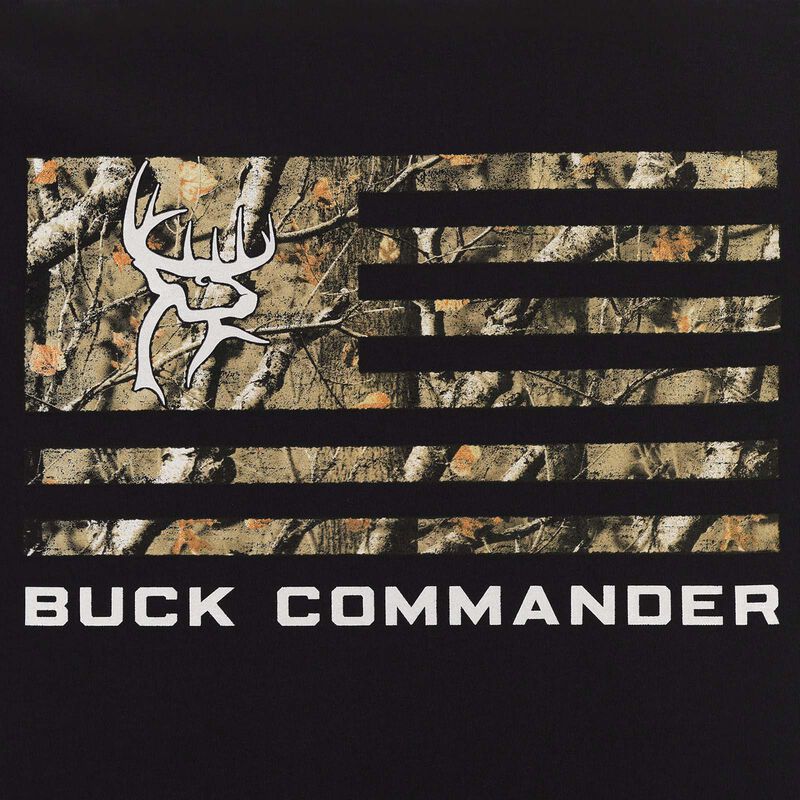 Men's Buck Commander Camo Filled Flag Short Sleeve T-Shirt image number 2