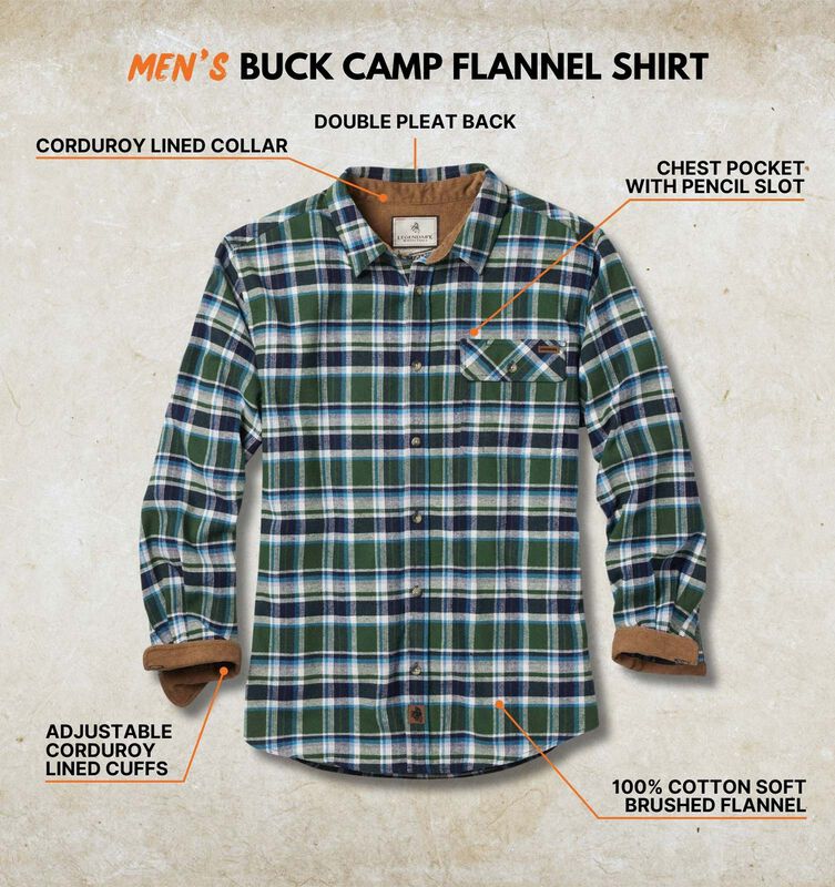 Men's Buck Camp Flannel Shirt image number 4
