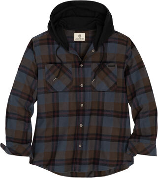 Men's Lumber Joe Flannel Hooded Long Sleeve Snap Shirt