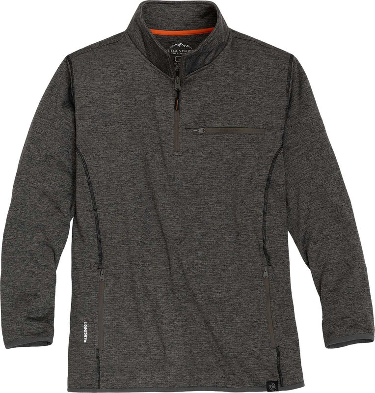 Legendary Outdoors Men's Grid Fleece Half Zip Pullover image number 0
