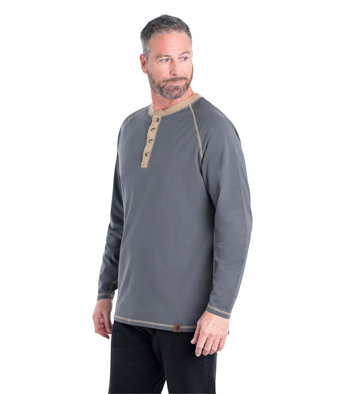 Men's Recluse Raglan Henley Long Sleeve Shirt image number 3
