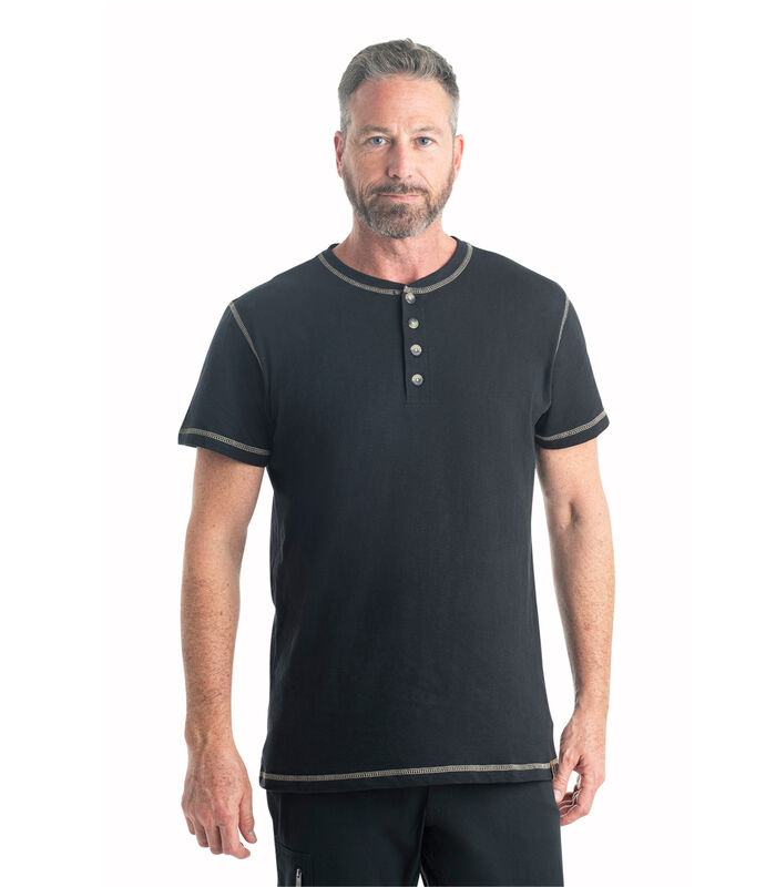 Men's Maverick Slub Henley Short Sleeve Shirt image number 3