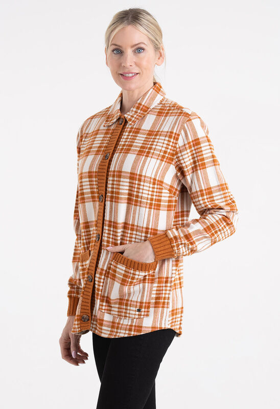 Women's Heritage Flannel Cardigan image number 2