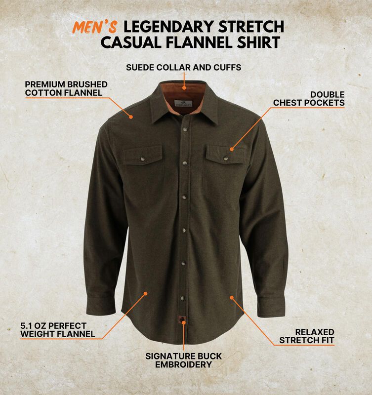 Men's Legendary Stretch Casual Flannel Shirt image number 2