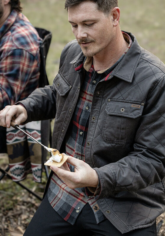Men's Quilted Journeyman Flannel Lined Shirt Jacket image number 2