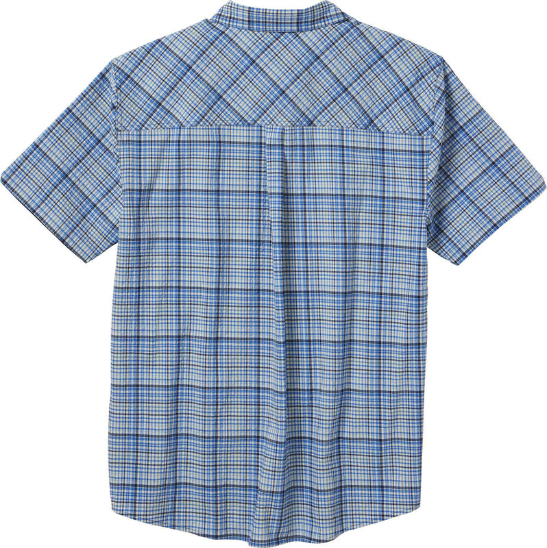 Men's Textured Stretch Woven Plaid Short Sleeve Shirt image number 1