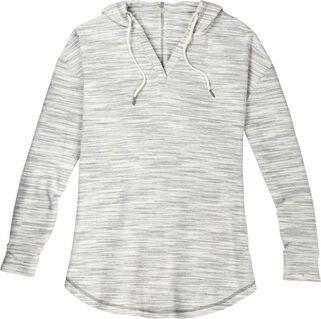 Women's Space Dye Knit V-Neck Pullover Hoodie